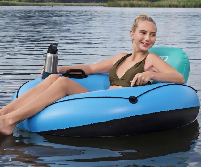 Nafukovacie koleso Bestway 43108 s operadlom, modré 106 cm