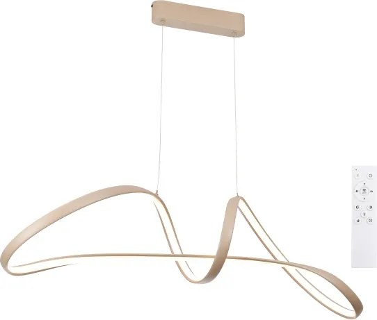 Brilagi-LED Stmievateľný luster na lanku TWISTER LED/60W/230V 3000-6000K béžová+DO