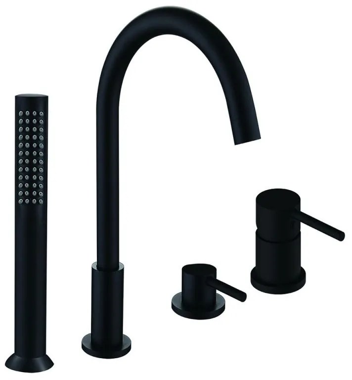 Mexen ALMA vaňová 4-otvorová batéria, čierna, 75032-70