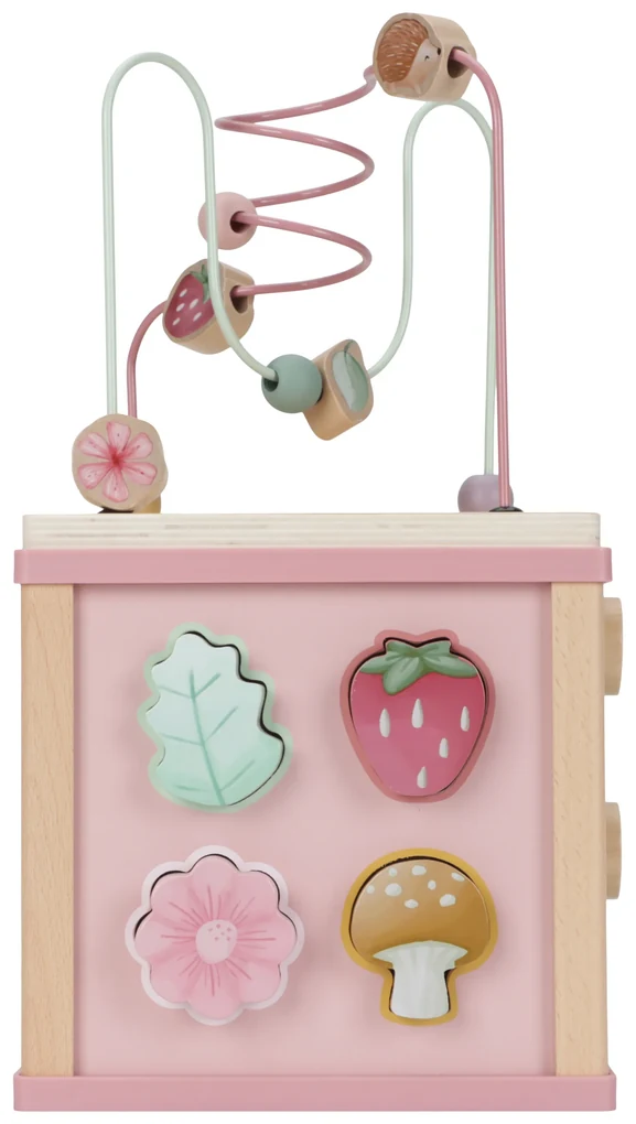 Kocka s aktivitami drevená Fairy Garden