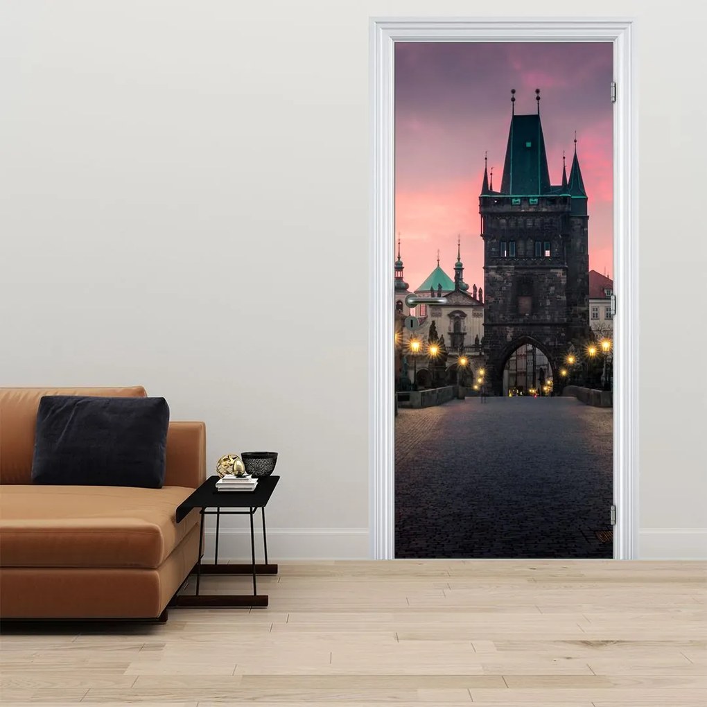 Fototapeta na dvere - Na Karlovom moste (95x205cm)