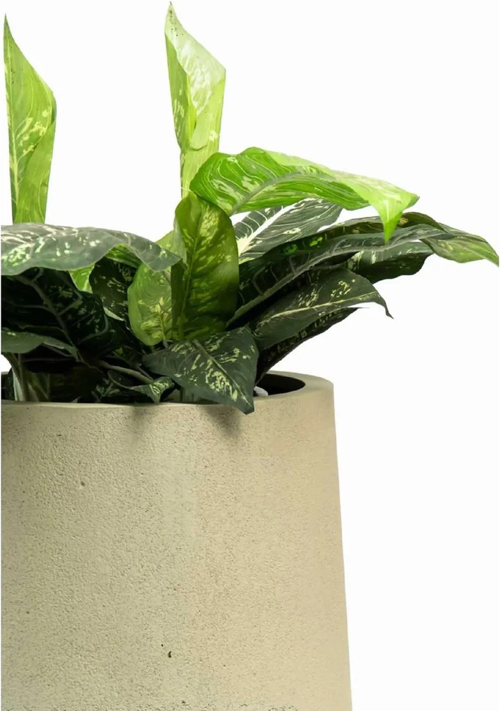 Dizajnový kvetináč VEKRA, sklolaminát, 40x40 cm, krémový