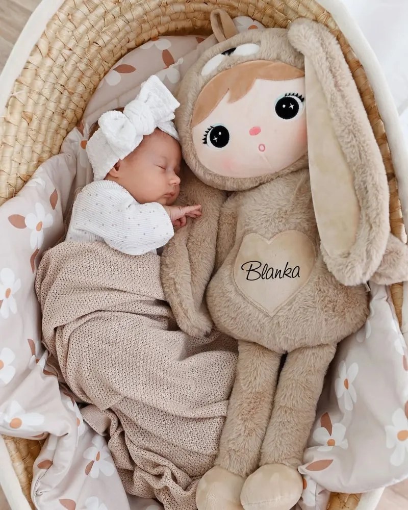 Mojkáčik - Bábika zajačik hnedá XL 70 cm