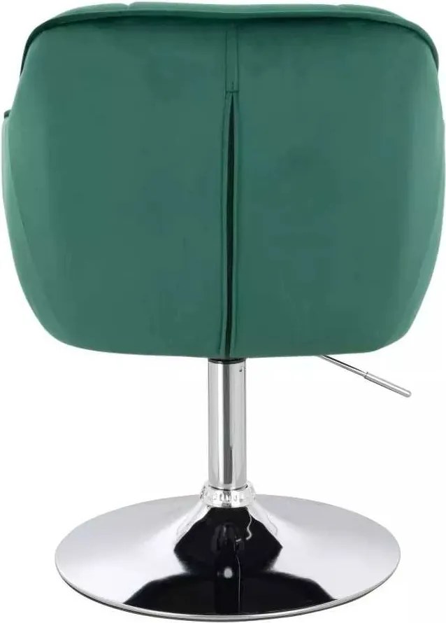 LuxuryForm DESIGN Stolička AVOLA VELUR na striebornom tanieri - zelená