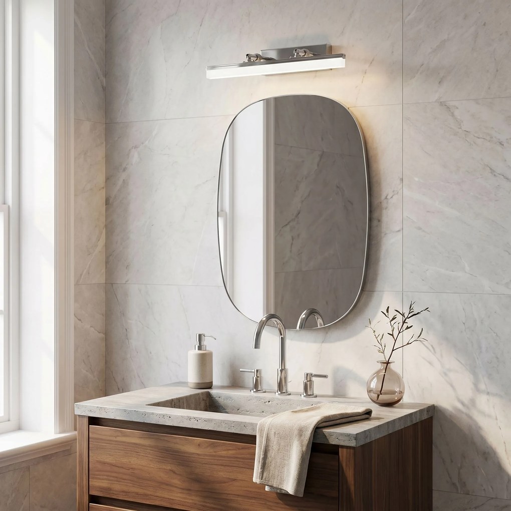 Toolight Toolight, LED nástenné svietidlo, 40cm, 6W, 4000K, 1000lm, APP1869-1W, Chrómová, OSW-66025