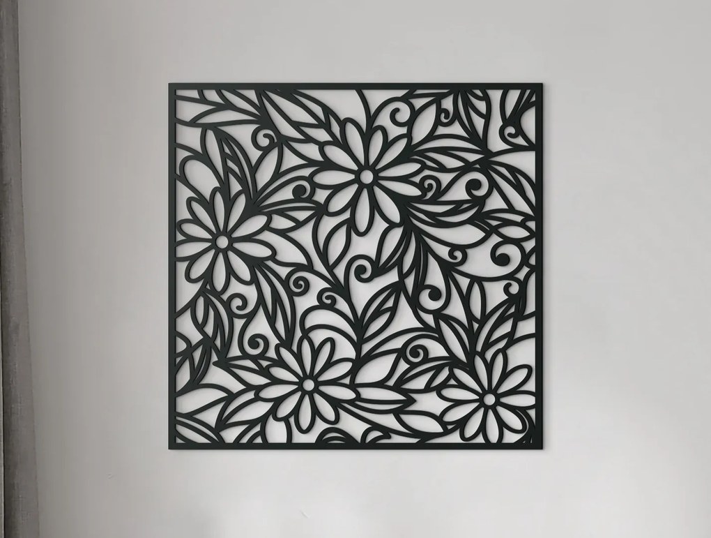 drevko Drevený obraz Margaréty Rozmer obrazu: 32,5 x 33 cm, Farba dekorácie: Čierna