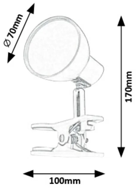 Rabalux 1481 Klip-on stolná lampa Noah