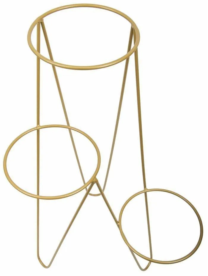 STOJAN NA KVETINÁČ TRIPOD 95X45X24 CM ZLATÁ