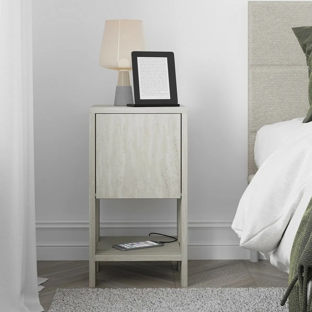Nočný stolík Ema Travertine
