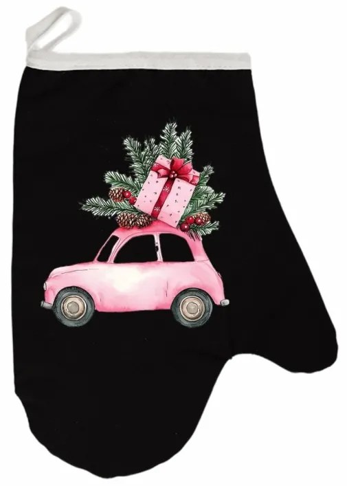 Vianočná kuchynská rukavica Candycar EMI, sivá