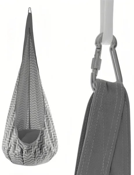 2Kids Toys - Závesný hojdací vak sivý