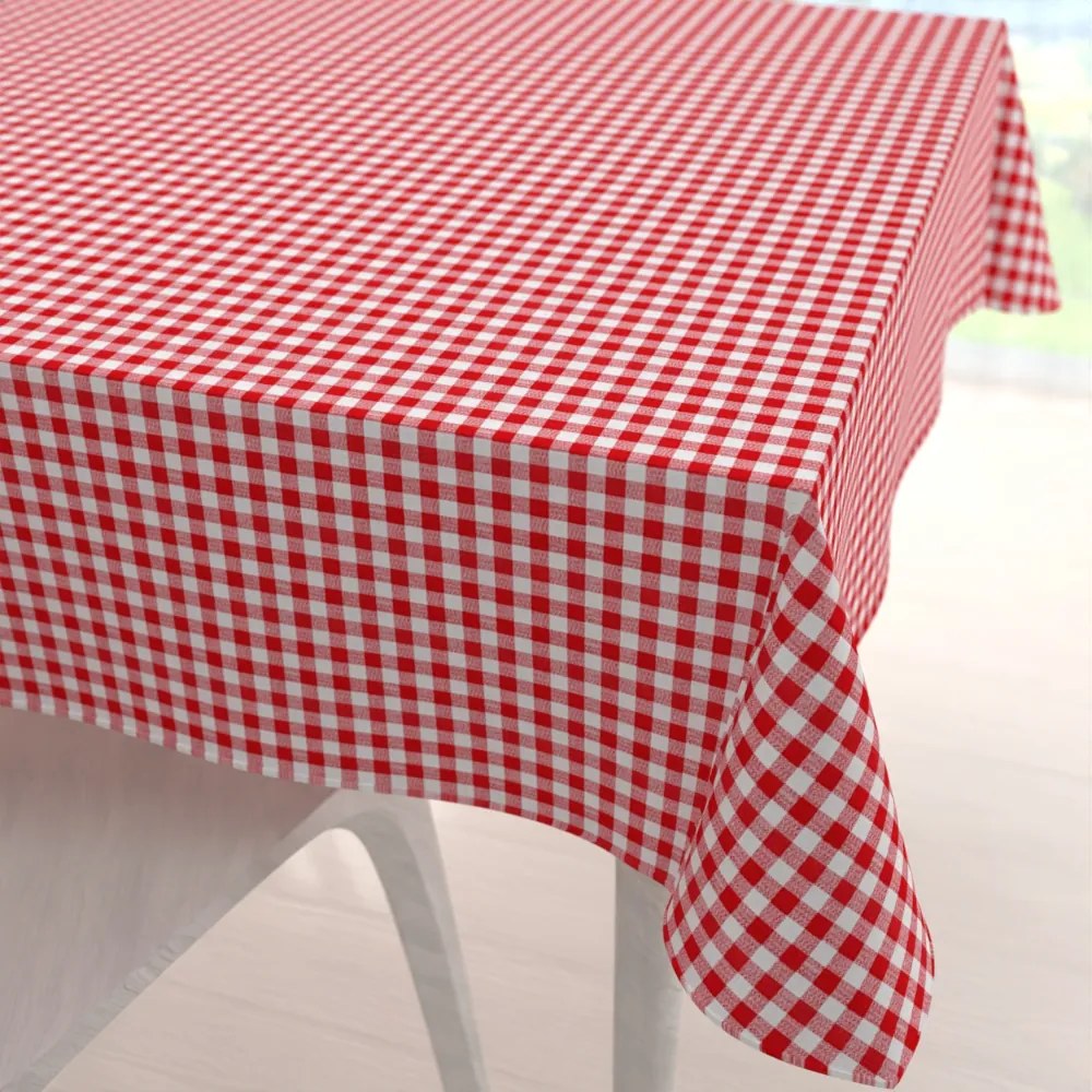 Biante Bavlnený štvorcový obrus Sandra SA-056 Červeno-biele kocky 130x130 cm