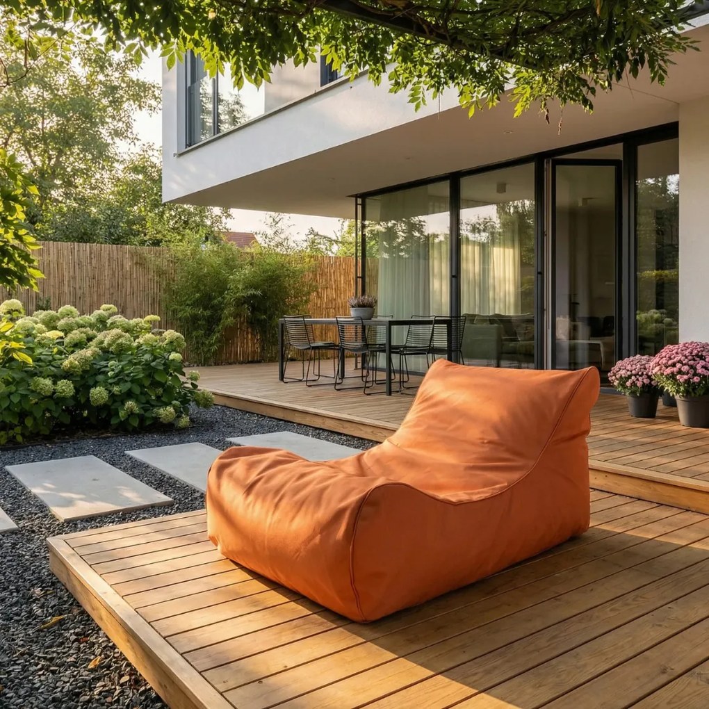 Sedací vak Master Outdoor – pohodlné kreslo z vodeodolného polyesteru Farba: M17 - modrý