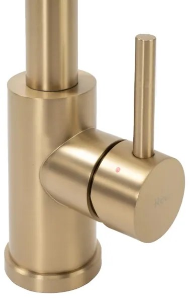 REA-B4821 - Drezová batéria s vysúvateľnou sprchou COLIN 42,5 cm, brúsené zlato