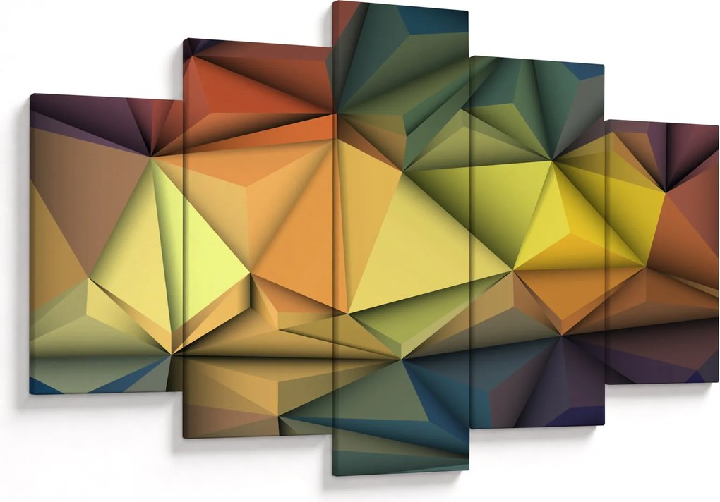 Obraz - Polygonálna 3D abstrakcia (150x105 cm)