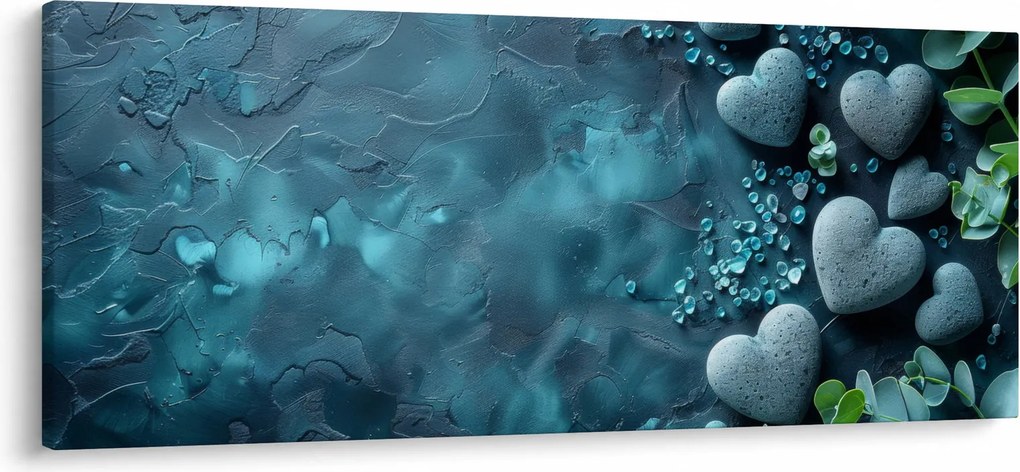 Obraz - Kamene tvaru srdca (120x50 cm)
