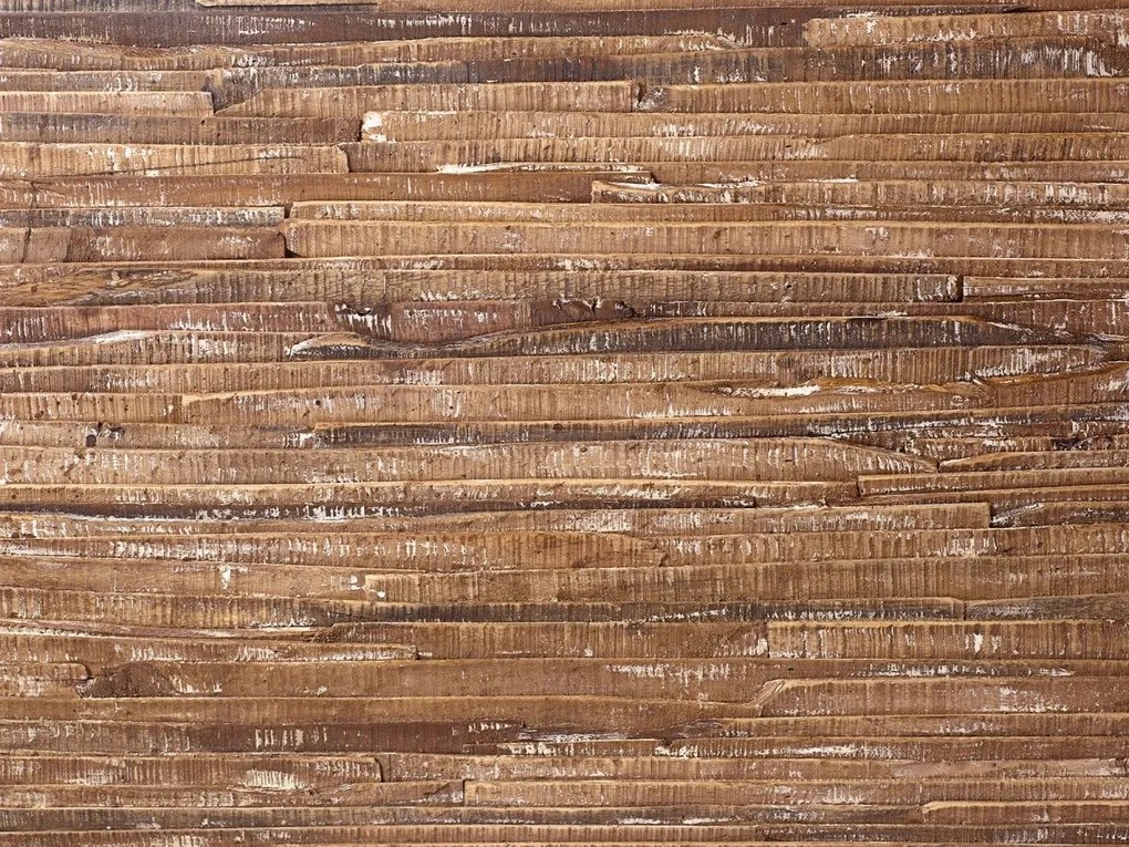 furniture-nabytek.cz - Masivní postel z mangového dřeva, pruhovaná, lakovaná, hnědá