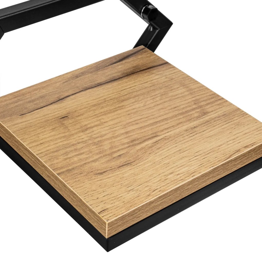 Nástenný stojan na kvety DORON čierna/dub remeselný