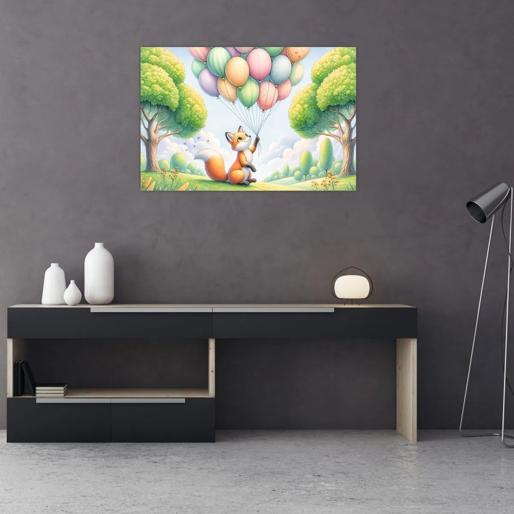 Obraz – Šťastná líška (90x60 cm)