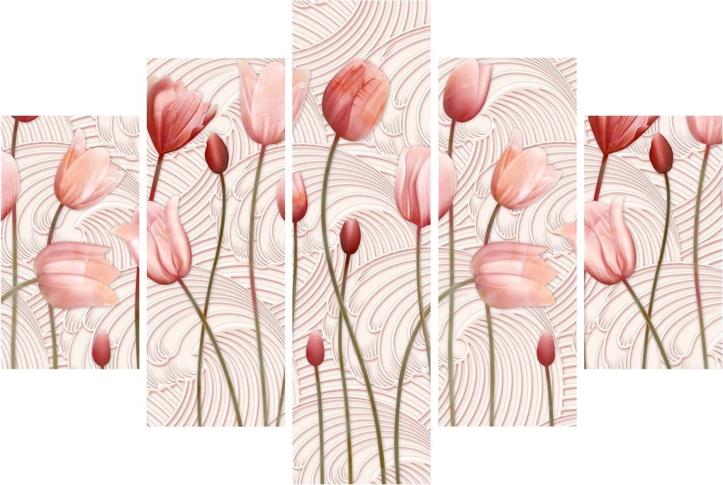 Obraz - Ružové tulipány (150x105 cm)