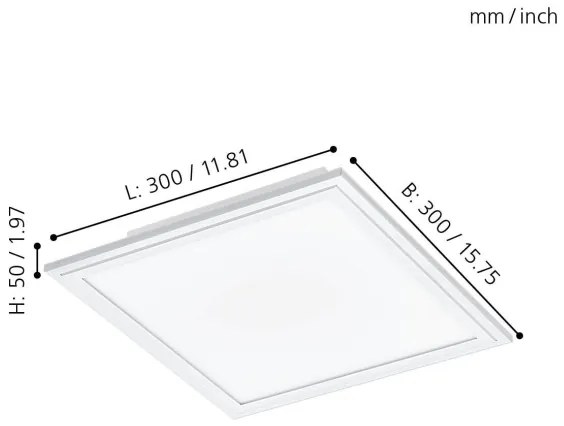 Eglo 32812 - LED Stropné svietidlo SALOBRENA LED/16W/230V