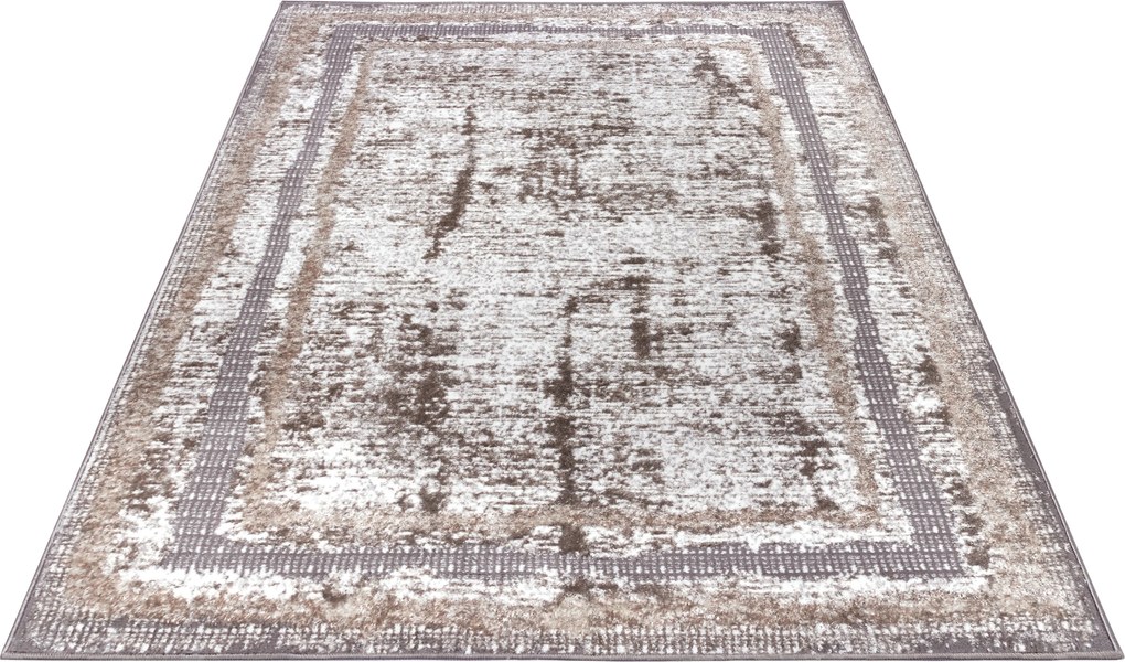 Hanse Home, Kusový koberec Shine 105920 Classic White Cream Silver, 57x90, hnedá, obývacia izba