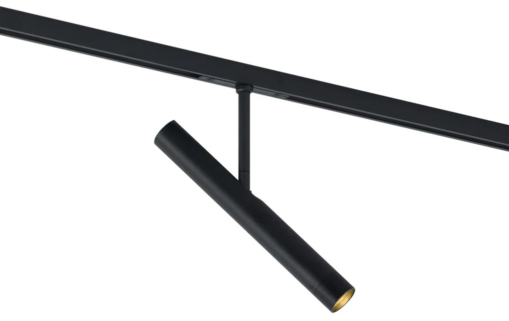 Moderný reflektor čierny pre 1-fázový koľajnicový systém - Slimline Avery