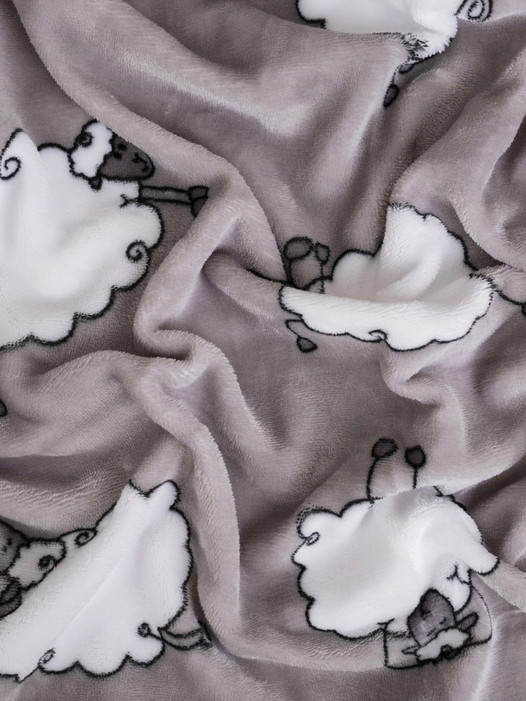 Obliečka na vankúšik mikroplyš Exclusive 40 × 40 cm - Ovečky morning yoga sivé