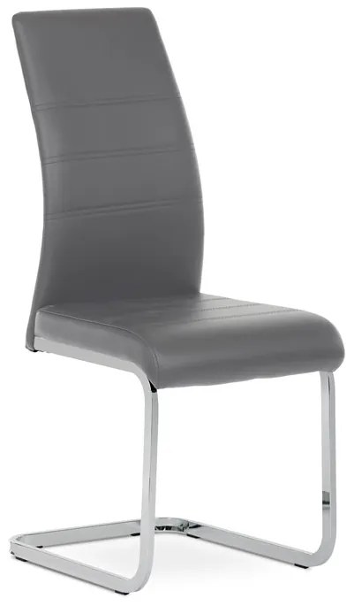 Autronic BONTEC Jedálenská stolička, šedá, ekokoža, DCL-408 GREY Farba: Biela