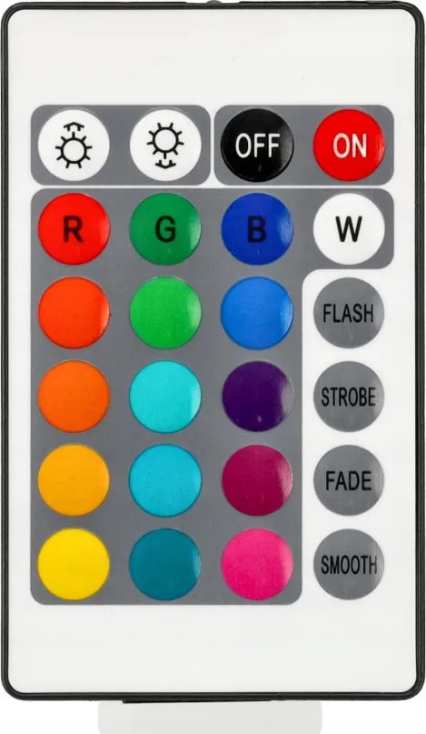 Dálkové ovládání LED pro RGB pásky, vícebarevný infračervený ovladač 72W