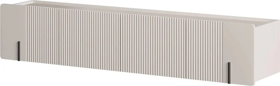 Závesná TV skrinka Malmi 200 cm - kašmírová / čierna