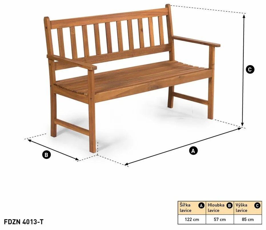Fieldmann FDZN 4013 záhradná lavica 2-miestna
