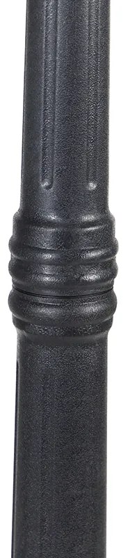 Klasická lampa s lampášom čierna 3 svetlá IP44 - Capital