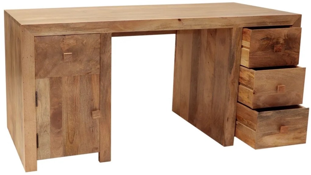 furniture-nabytek.cz - Dřevěný psací stůl z masivního dřeva mango 160x76x80