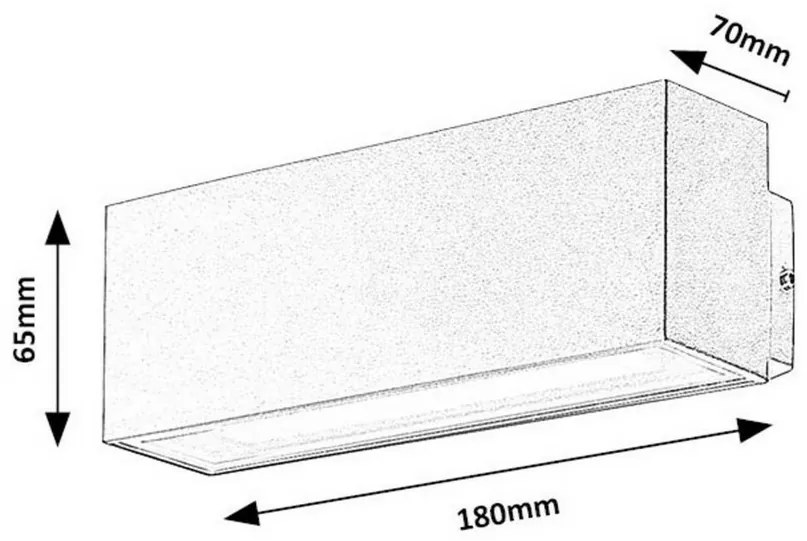 Rabalux 77076 vonkajšie nástenné LED svietidlo Mataro 10 W, biela