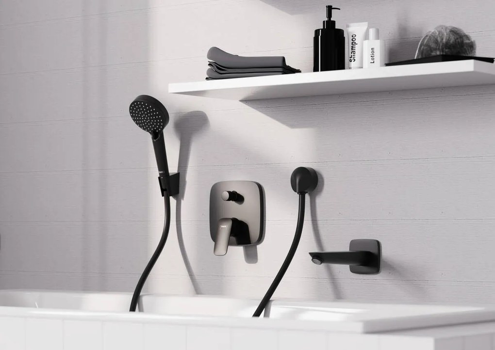 Hansgrohe Logis, vaňová batéria pod omietku, čierna matná, HAN-71405670
