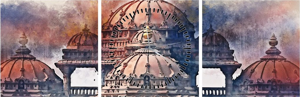Obraz - Akshardham, Nové Dílií, India (s hodinami) (90x30 cm)