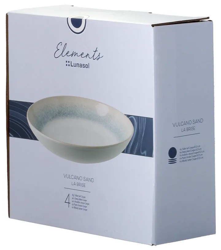 Set hlbokých tanierov 4 ks - Elements Vulcano Sand la brise - 492762