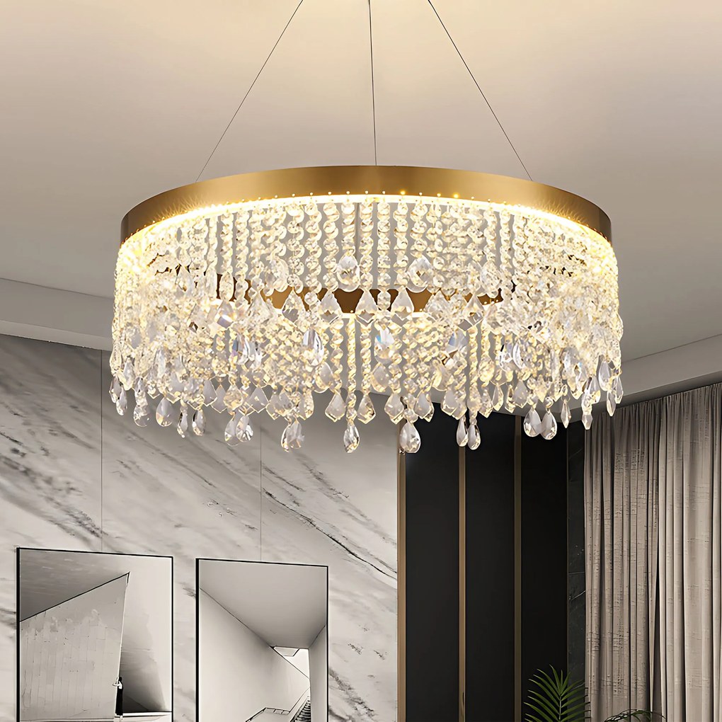 Toolight Toolight, LED stropné osvetlenie 60cm, 24W, 4000K, APP1731-1CP, zlatá, OSW-04342