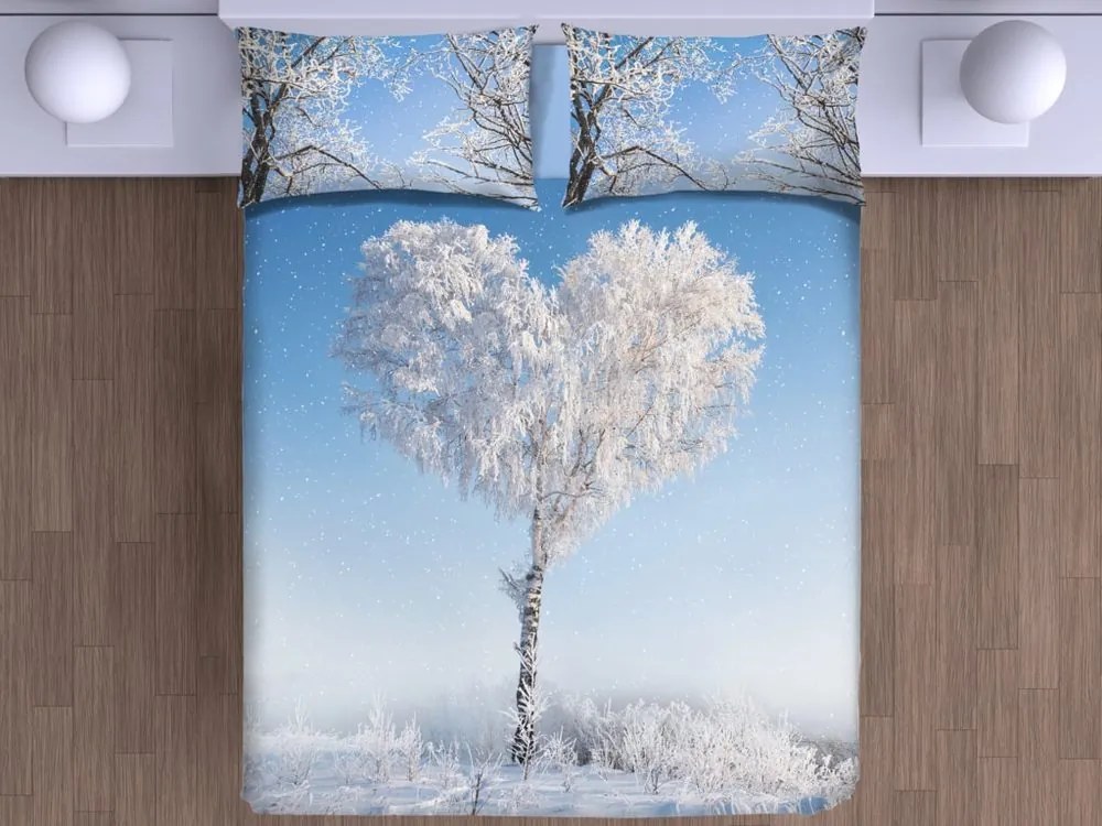 Gipetex Natural Dream 3D talianská obliečka 100% bavlna Love tree - 220x200 / 2x70x90 cm