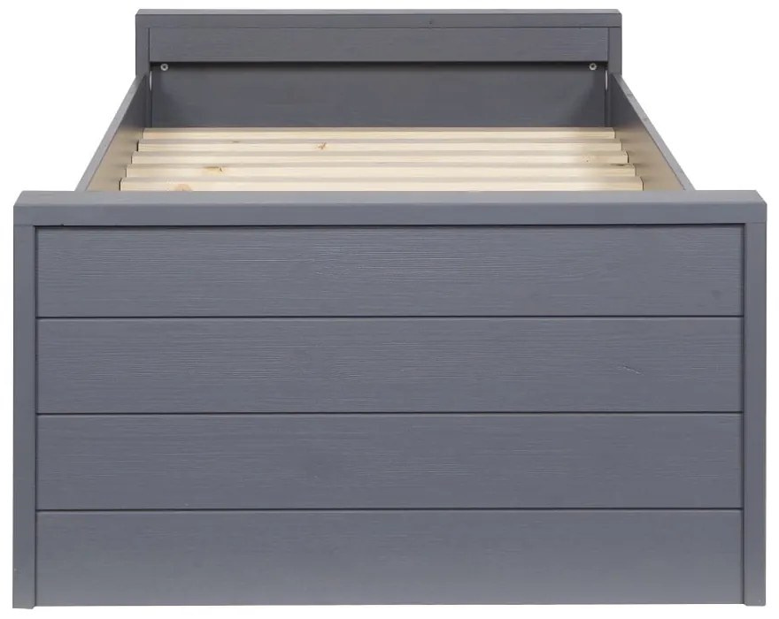 Sivá jednolôžková posteľ 90x200 cm Dennis – WOOOD