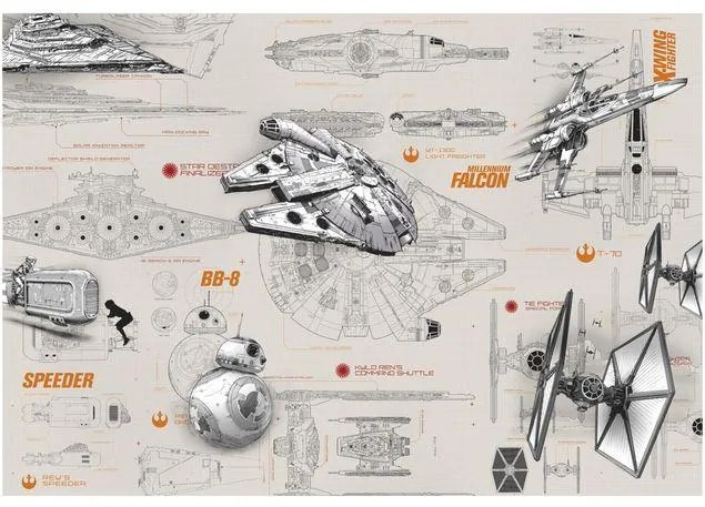 MANUFACTURER -  Fototapeta Star Wars - Blueprints