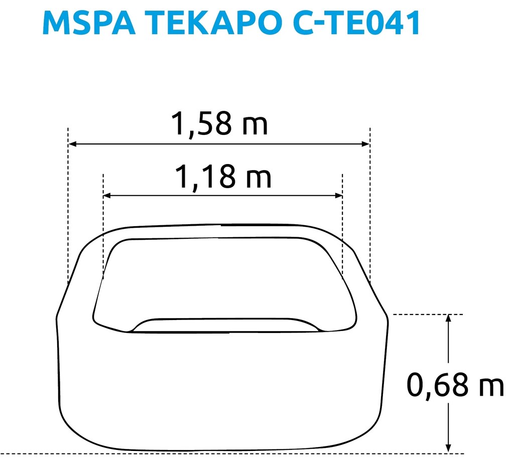 Mspa | Vírivý bazén MSPA Tekapo C-TE041 - modrý okraj | 11400247