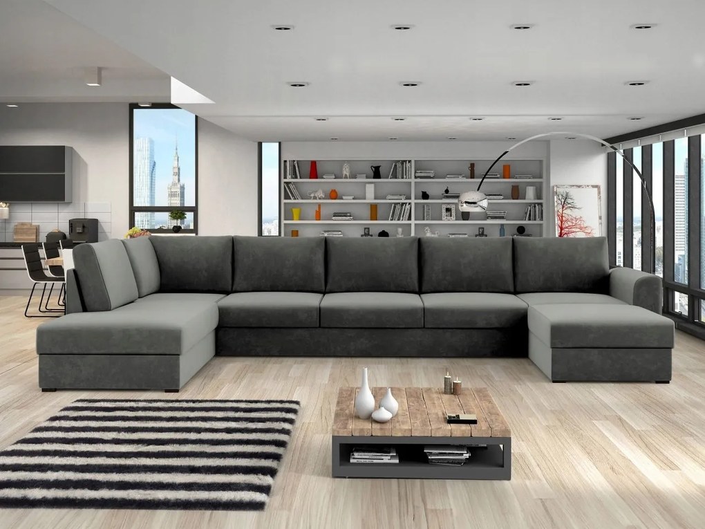 Rohová sedacia súprava Celeste (sivá)