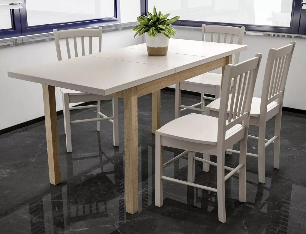 Rozkládací jídelní stůl Adam 120/160 cm kašmír/dub cremona torro