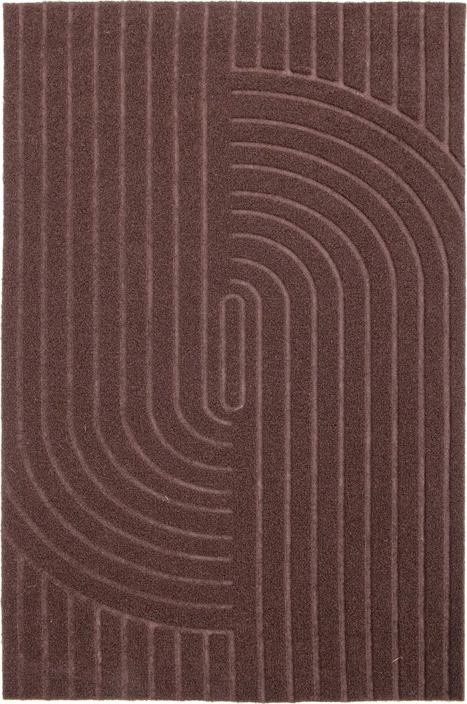 Textilná rohožka EMBOSSED VELVET T-008 HNEDÁ rozmer: 40x60 cm