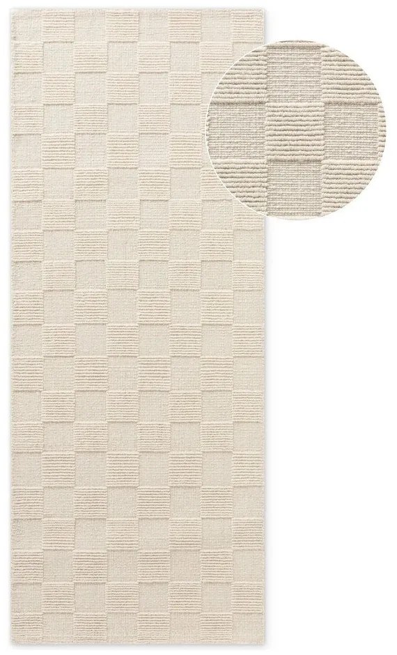 Krémový ručne tkaný vlnený behúň 80x200 cm Scala – Villeroy&Boch