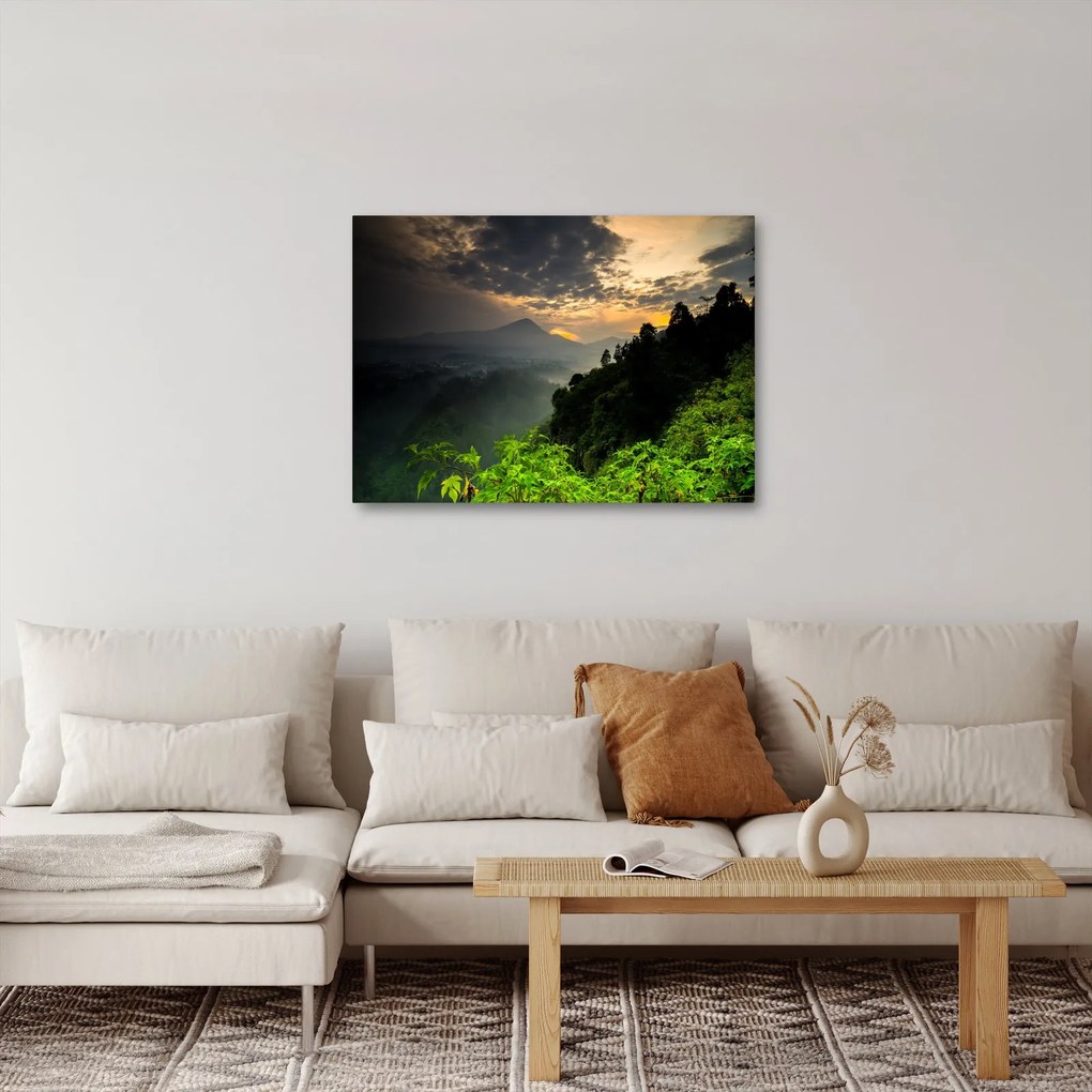 Obraz - zelená horská krajina (70x50 cm)