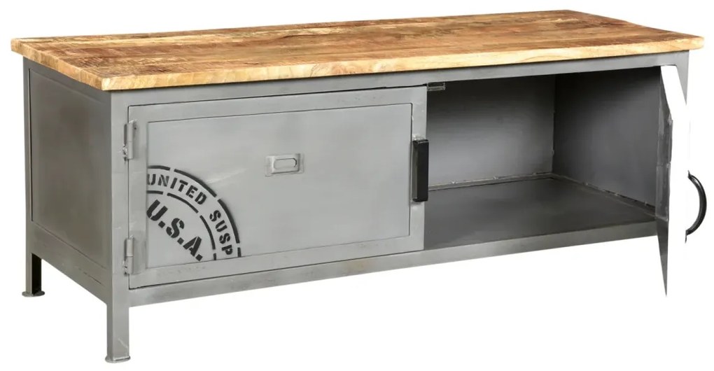furniture-nabytek.cz - Masívny TV stolík Pinetown z mangového dreva, lakovaný, viacfarebný