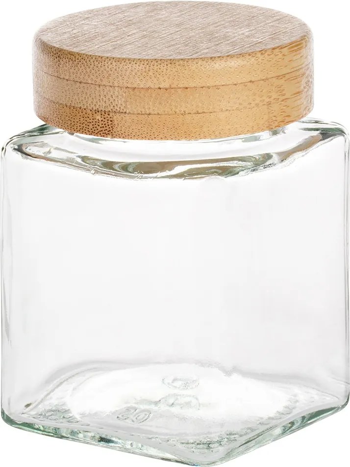 Sada 24ks hranatých koreničiek s bambusovým viečkom (24 x 100 ml) - VILDE